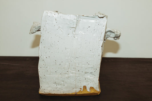 Dot box vase side view with handles — FAE